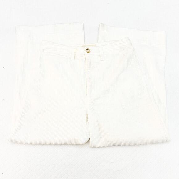 Madewell Emmett Wide-Leg Crop Off White Denim jeans Size 27 - Picture 4 of 10